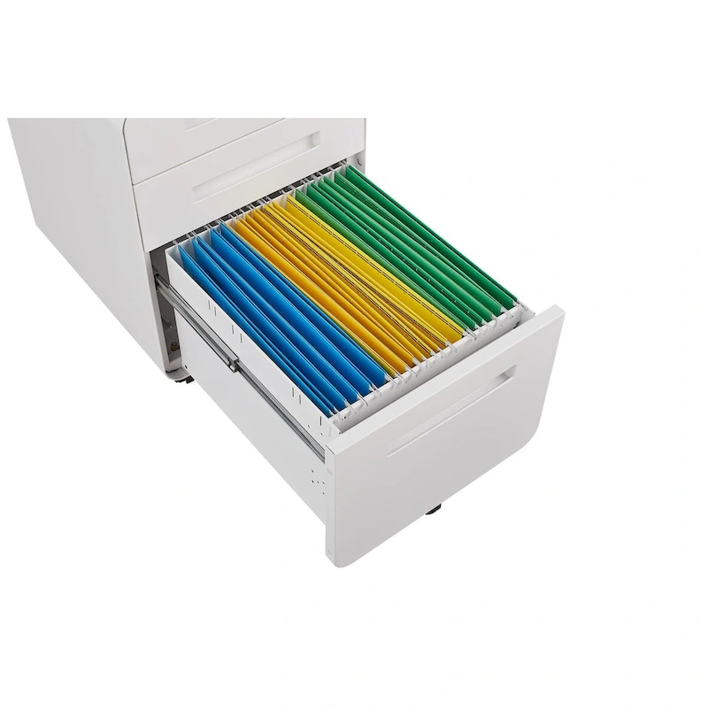 3 Drawer Mobile File Cabinet,Versatile Cabinet,5 Wheel Design Anti-Tilting Cold Rolled Steel Waterproof Moisture-Proof
