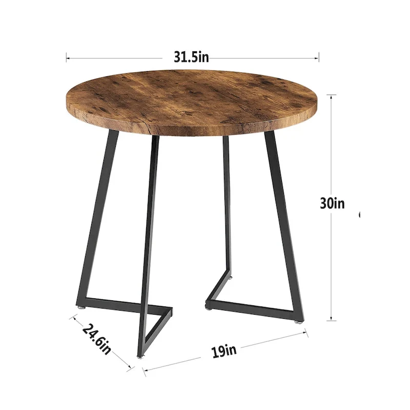 Javlergo 31.5 Round Dining Table Modern Leisure Table with Metal Leg