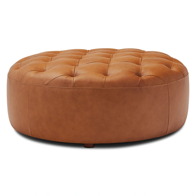 Poly & Bark Ascot Ottoman - Full Grain Genuine Italian Leather
