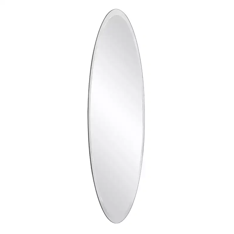Howard Elliott Oval Decorative Wall Mirror : Modern No Frame, Wall Mount, 36x24 inches