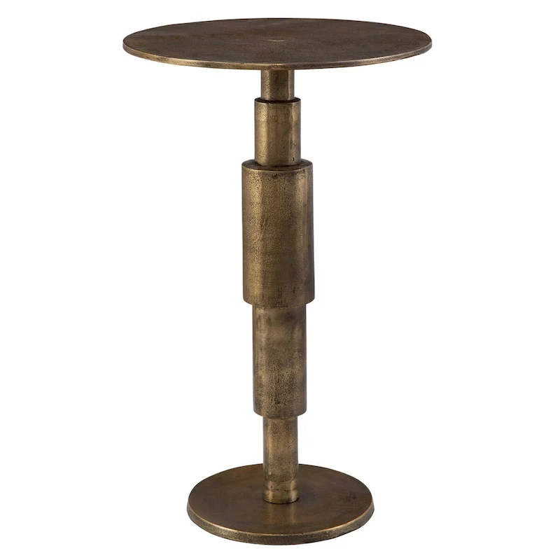 Stacked Column Accent Table - Gold Aluminum