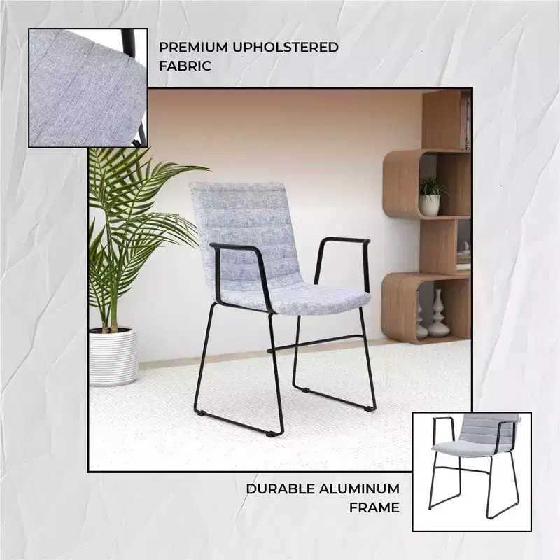 LeisureMod Ergonomic Office Chair Upholstered in Leather/Polyester with Powder-Coated Stainless Steel Frame Padded Seat and Back Zylar Collection