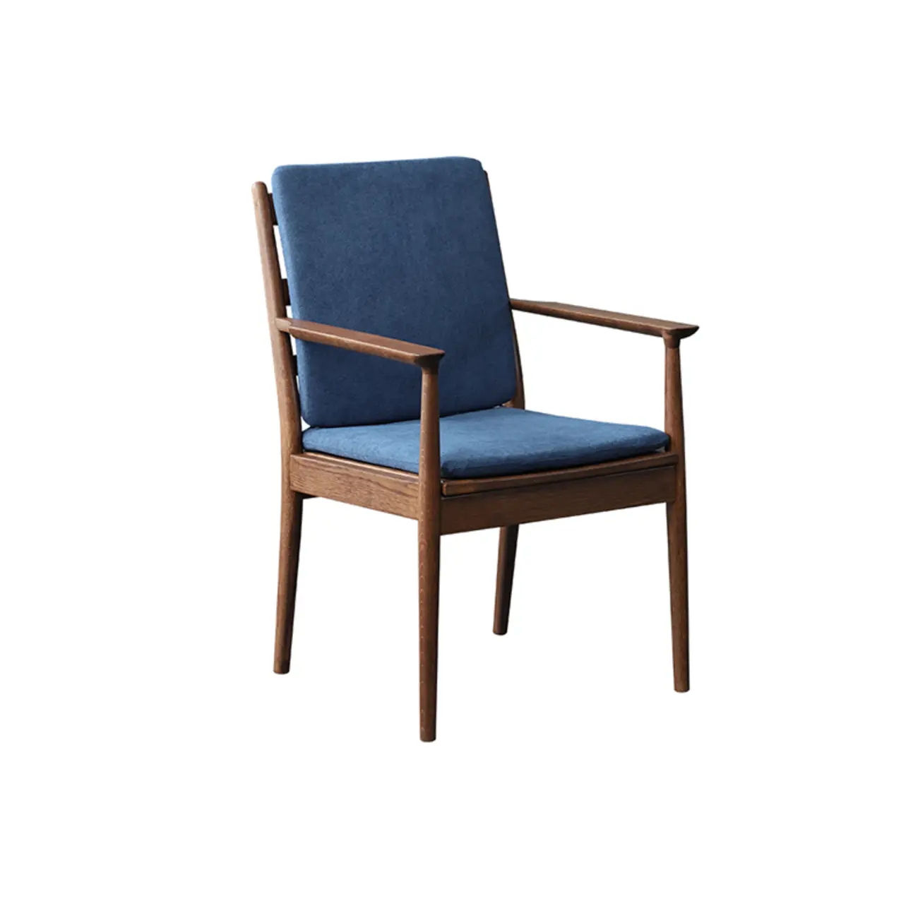 Scandinavian Upholstered Arm Wooden Dining Chair