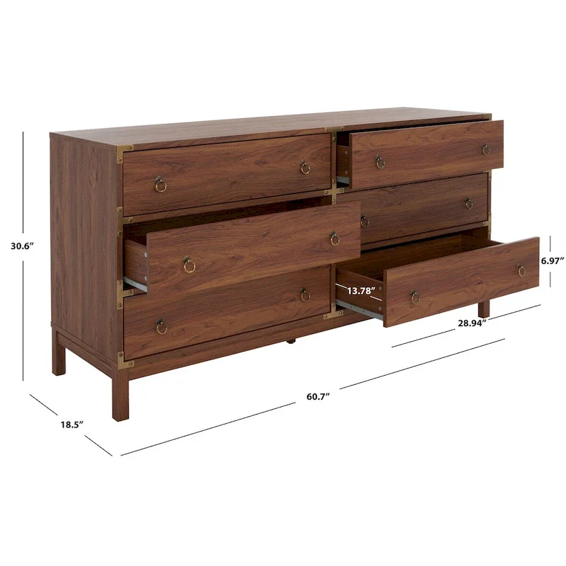 SAFAVIEH Home Galio 6 Drawer Chest