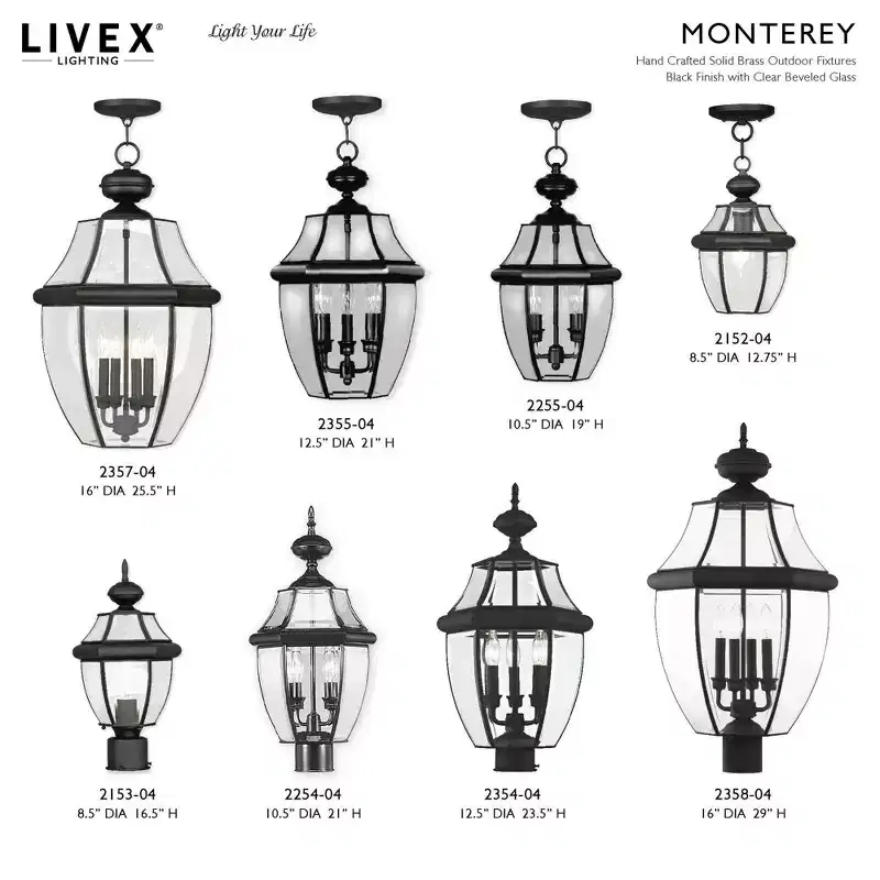 Livex Lighting Monterey 3 - Light Pendant in Black