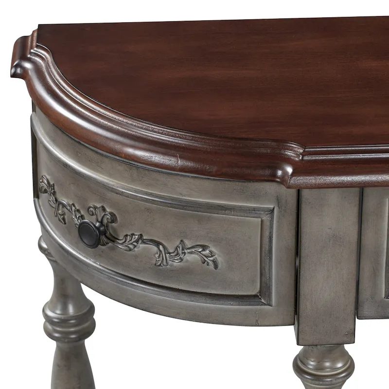 Modern Console Table with 4 Drawers and 1 Shelf