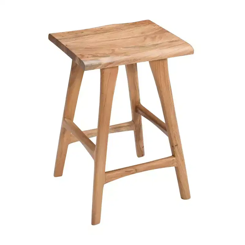 Jofran,Sedona Solid Wood Rustic Backless Counter Barstool - Set of 2