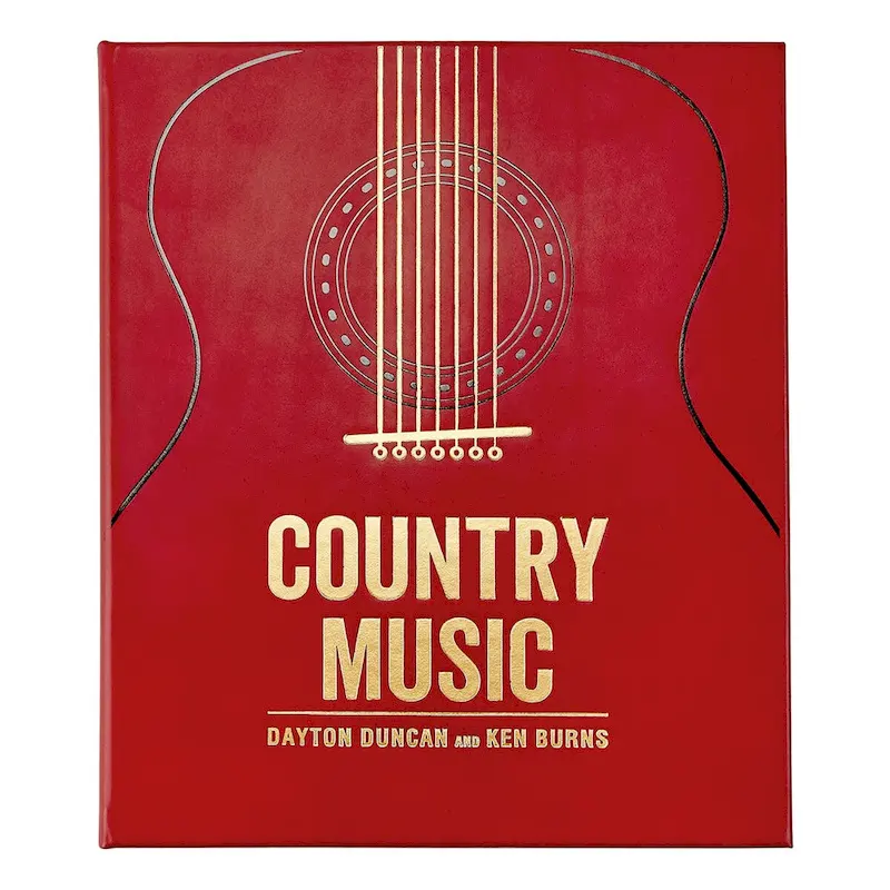 Graphic Image Ken Burns & Dayton Duncan: Country Music Coffee Table Book, Leathere, Red