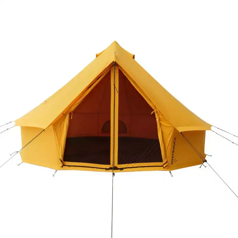 WHITE DUCK Regatta Canvas Bell Tent Collection with Stove Jack & Mesh Windows  4-Season Glamping Tent, Water Repellent