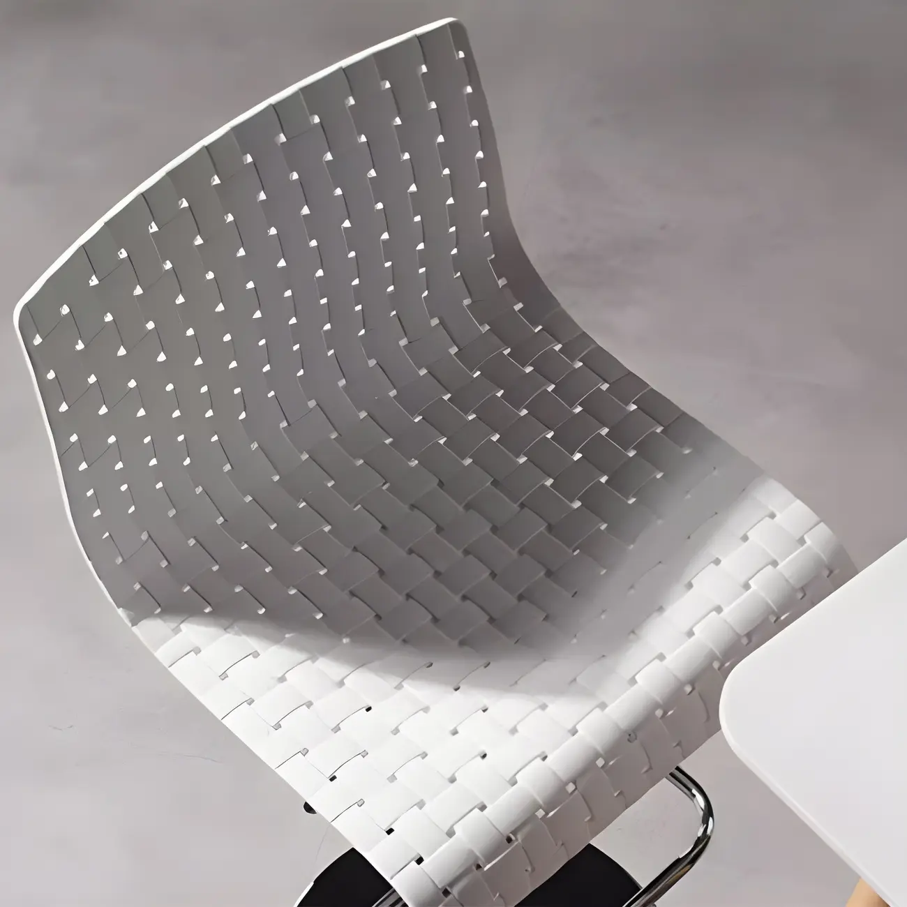 Modern Square Seat Plastic Rattan Adjustable Swivel Bar Stools