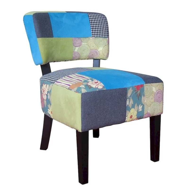 Pacific Coastal Patchwork Accent Chair