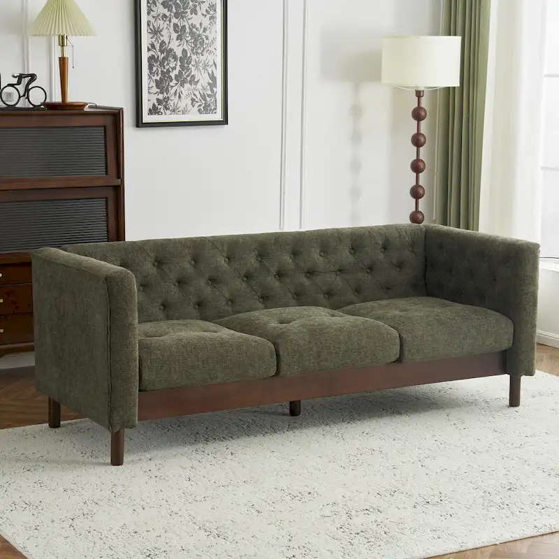 Modern Upholstered Tufted Sofa Couch