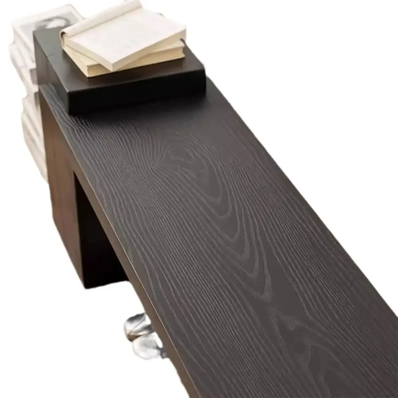 Functional Modern Wood Entryway Bench Natural Black