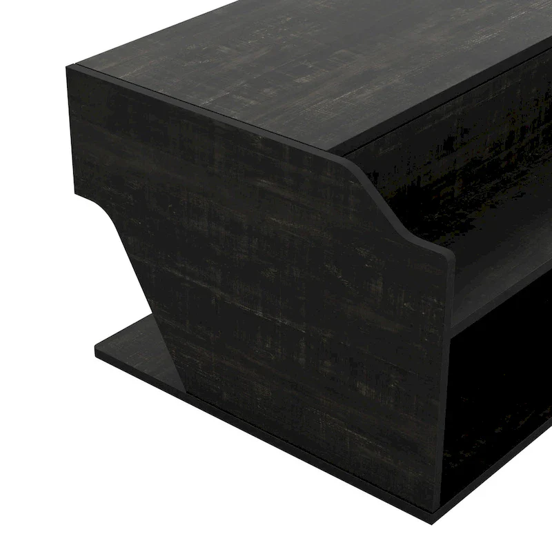 DH BASIC Transitional Black Oak 44-inch Lift-top Coffee Table by Denhour