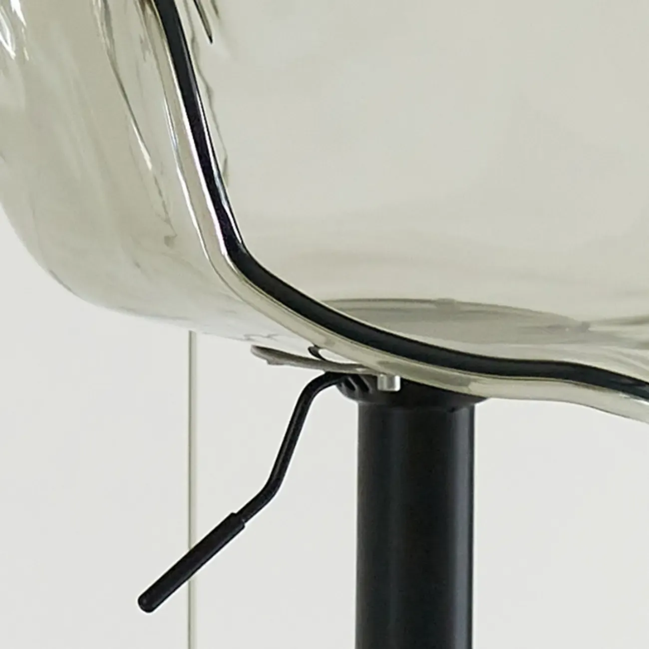 Clear Acrylic Swivel Adjustable Height Bar Stools with Backs