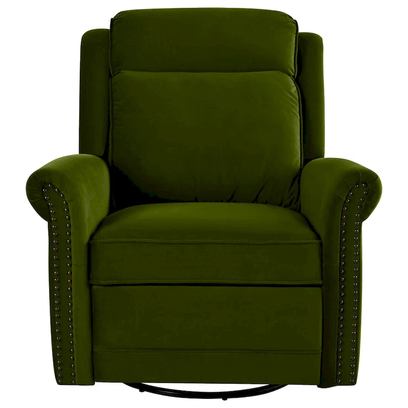 Marloo Modern Swivel Velvet Recliner Chair by Christopher Knight Home