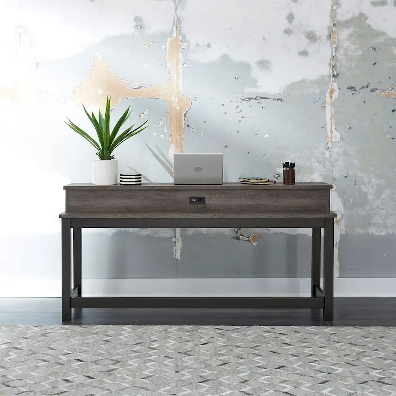Tanners Creek Grey Console and Stools 4 Piece Bar Table Set