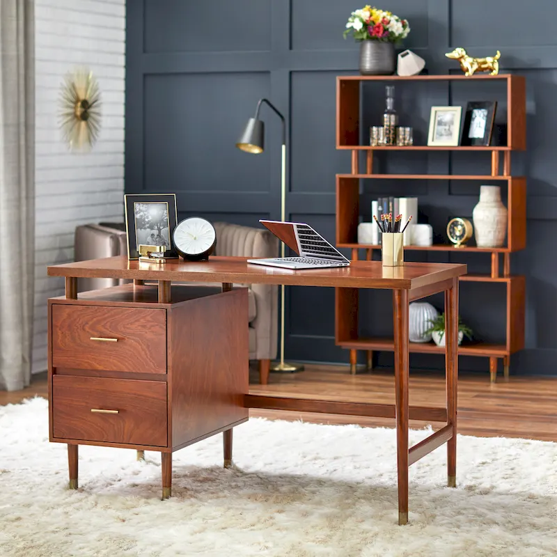 Simple Living Margo 2-drawer Mid-Century Modern Desk
