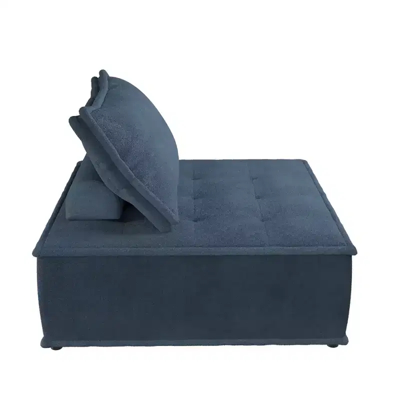 DHP Paloma Upholstered Armless Modular Chair with Backrest Pillow