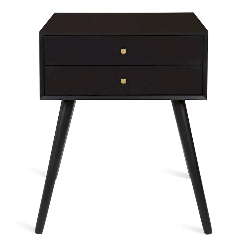 Finco Nightstand Side Table with 2 Drawers