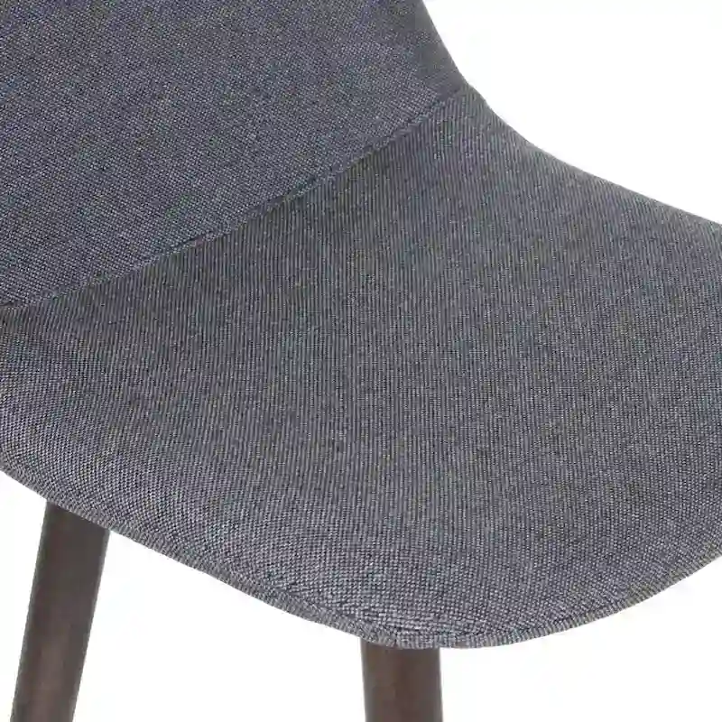 Upholstered Solid Wood Counter Stool With Footrest by