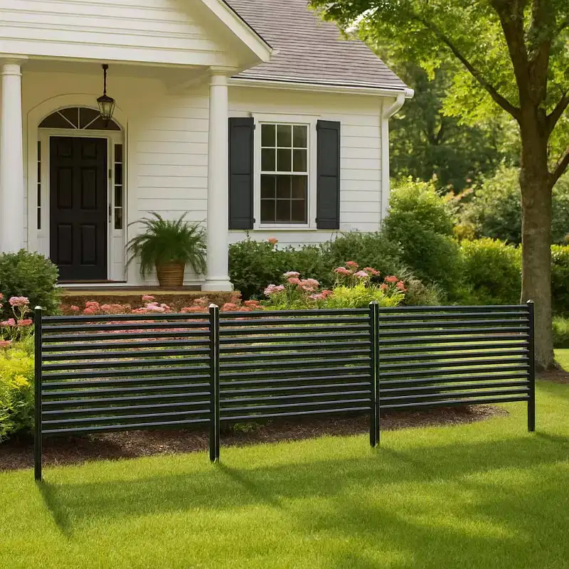 Outdoor Privacy Screen, 3-Panel No-Dig Metal Fence, Rustproof Decorative Garden Barrier, Flower Bed Protector, for Patio, Backyard, Vegetable Gardens