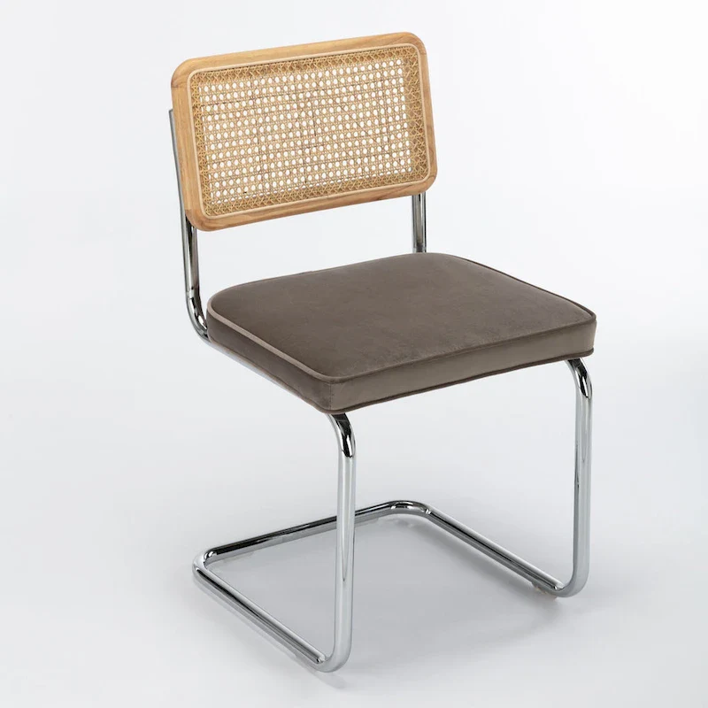 Latham Cane Back Velvet Side Chair (Set of 2)