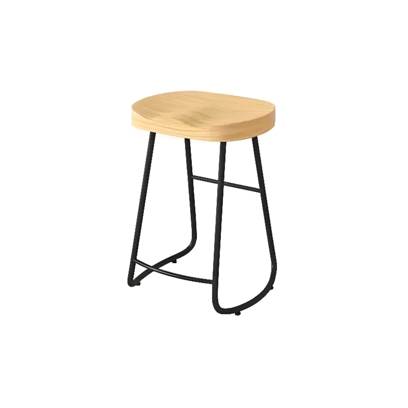 Modern Natural Wood Counter Height Bar Stools