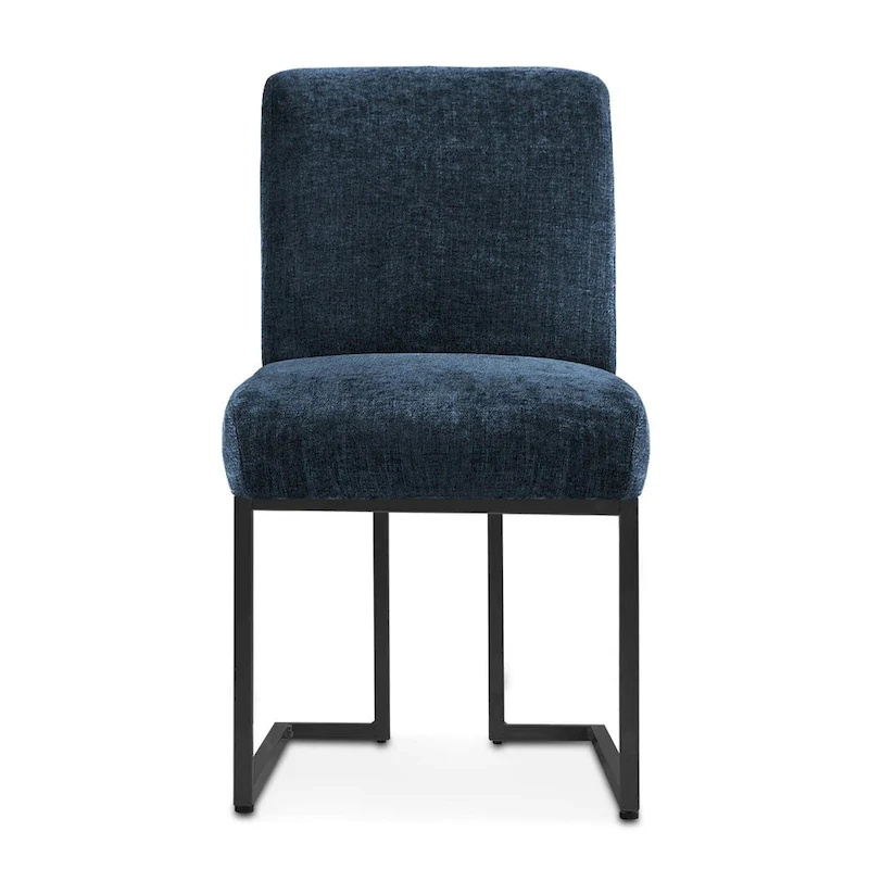 Dining Chair with Black Metal Legs (Set of 2)