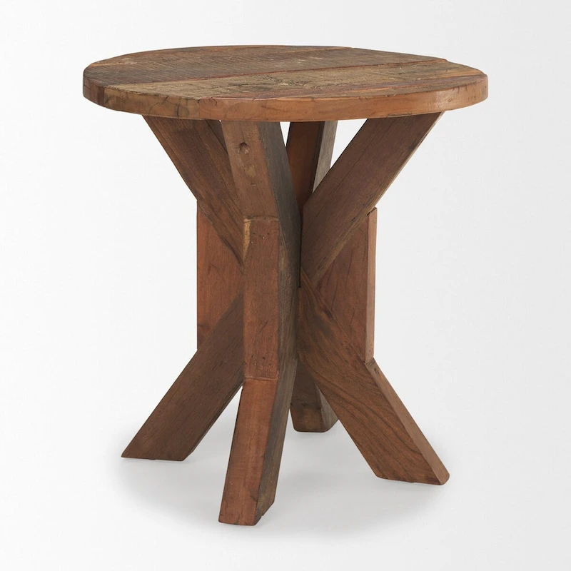 Heidi Reclaimed Brown Wooden End Table - 25.8L x 25.8W x 26.0H