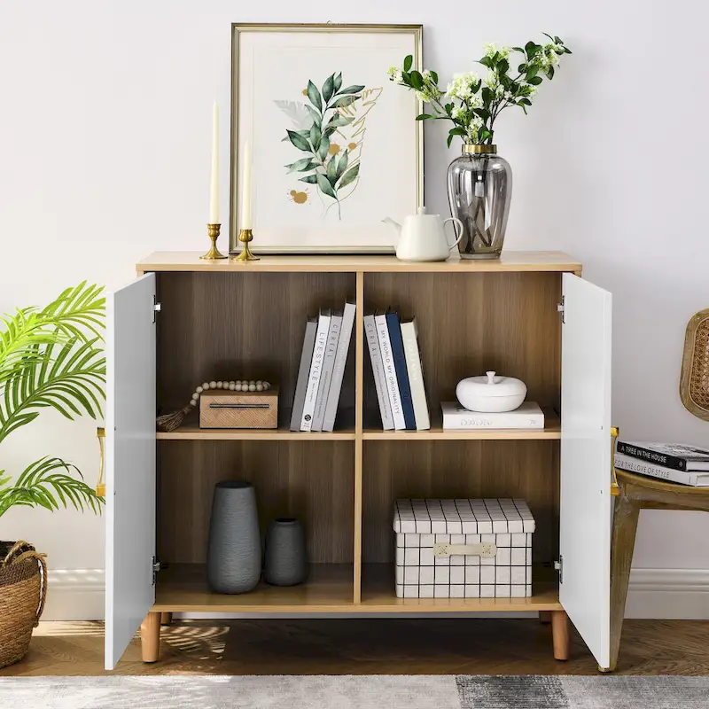 Freestanding Storage Cabinet with Adjustable Shelves | Multi-Purpose Buffet for Dining & Living Room