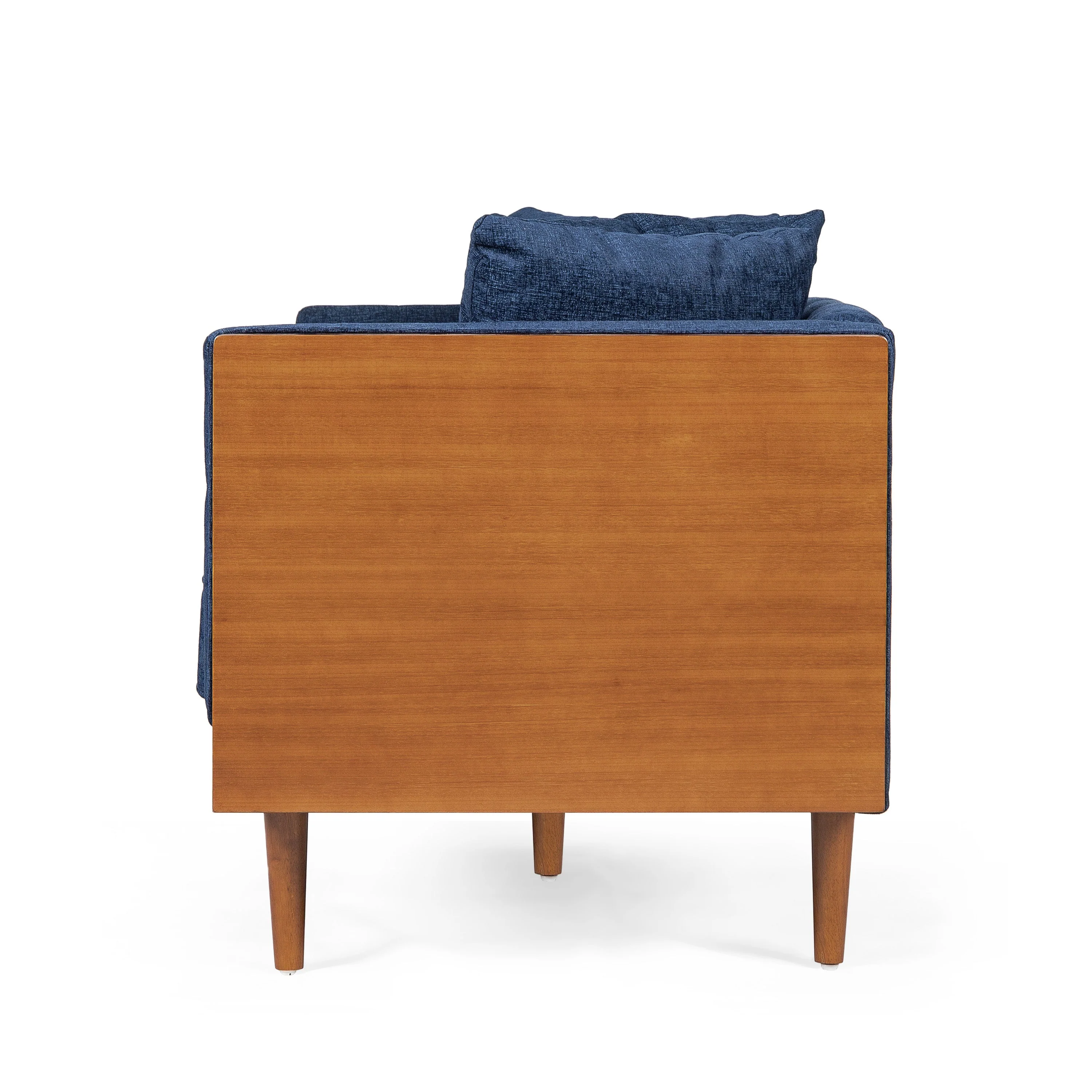 Mid-Century Modern Button-Tufted Loveseat