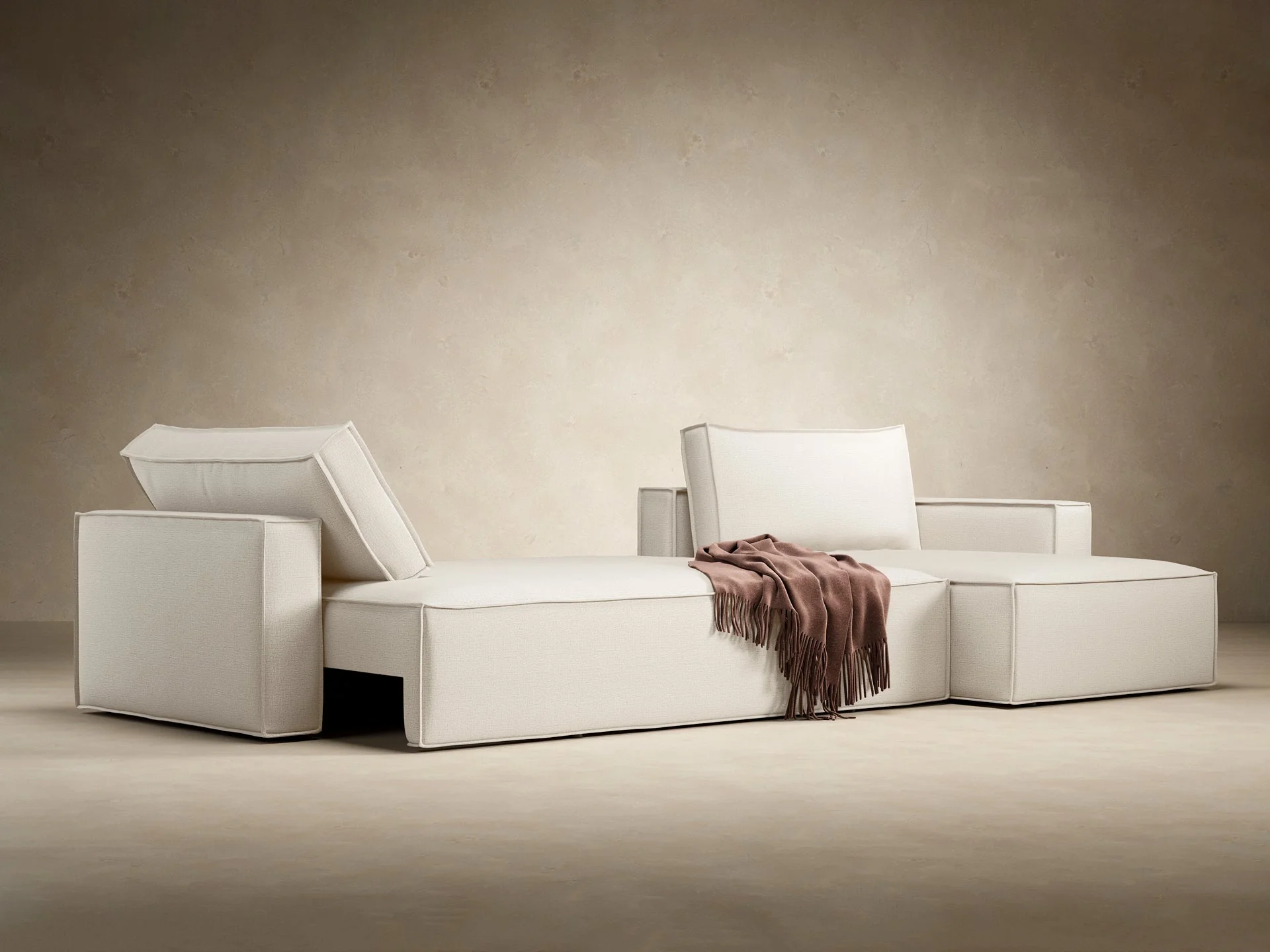 Newilla Standard Arms Sectional Sofa Bed