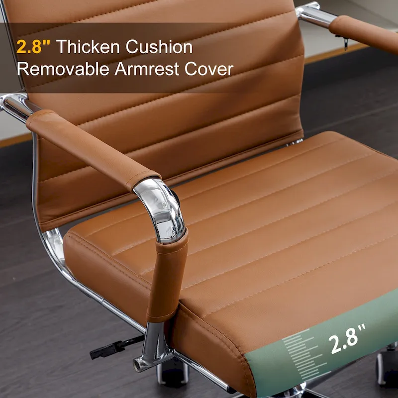 Ergonomic Office Desk Chair PU Leather Height Adjustable Swivel Chair