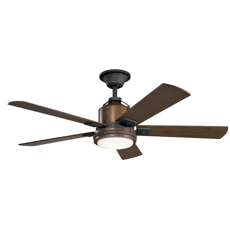Kichler Lighting Colerne Collection 52-inch Distressed Black LED Ceiling Fan