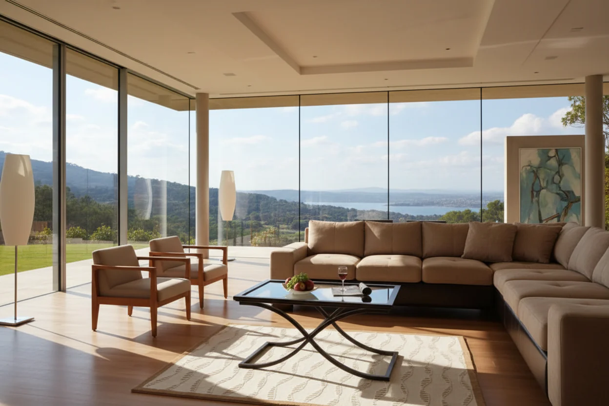 SEI Furniture Bugleweed Black/Copper Distressed Metal and Tempered Glass Glam Coffee Table