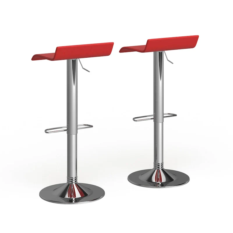 Blaine Chrome Air Lift Adjustable Swivel Stools (Set of 2)