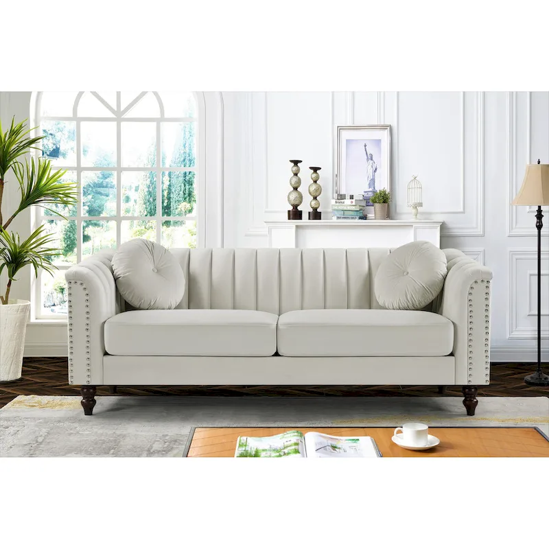 Hills Tufted Back Nailhead 2PCS Living Room set