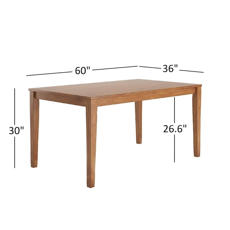 Wilmington II 60-Inch Rectangular Oak Finish Dining Set by iNSPIRE Q Classic