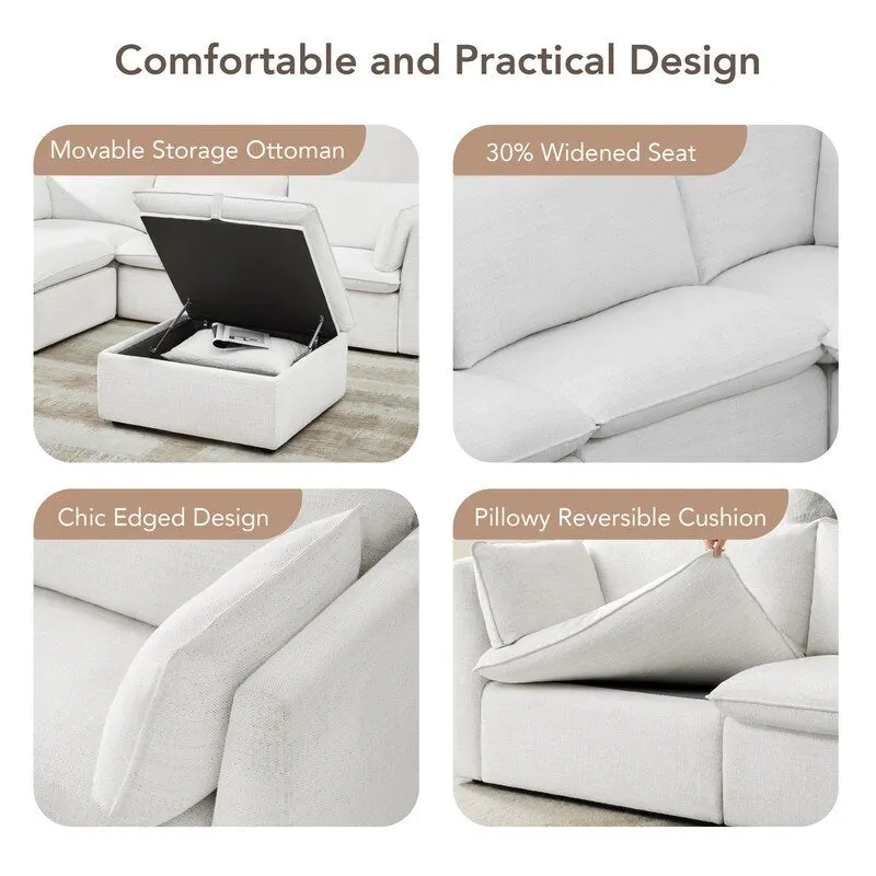 Cypress V-shape Sectional Couches Modular Sofa