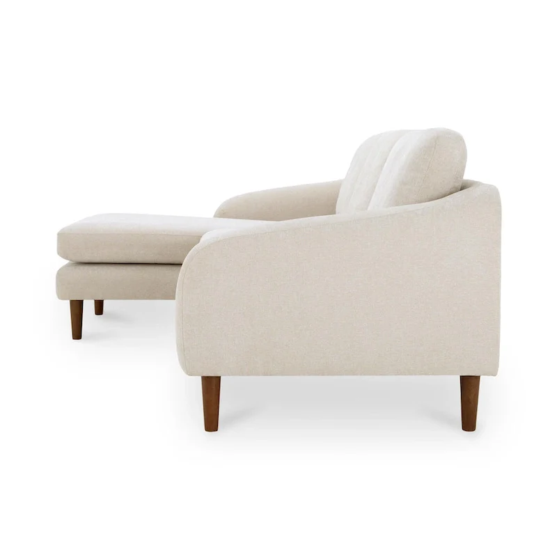 NADAAL STUDIOS Drew, Sectional with Reversible Chaise, Dark Brown - 98 X 59.2 X 33.5