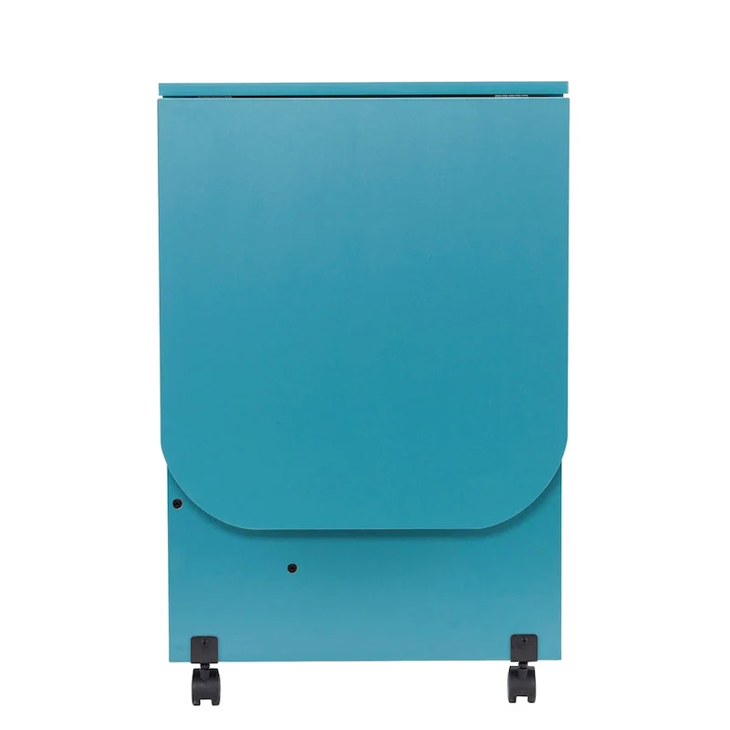 SEI Furniture Eastwick Expandable Rolling Sewing Table/Craft Station - Turquoise