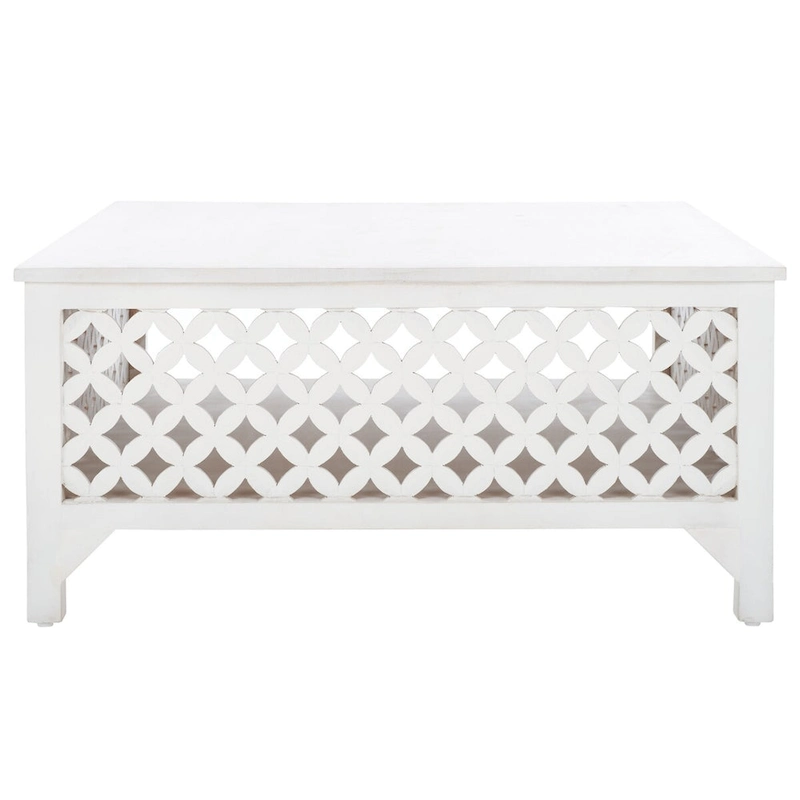 SAFAVIEH Bernardina Square Single Shelf Coffee Table - 34 L x 34 D x 16 H - 34Wx34Dx16H