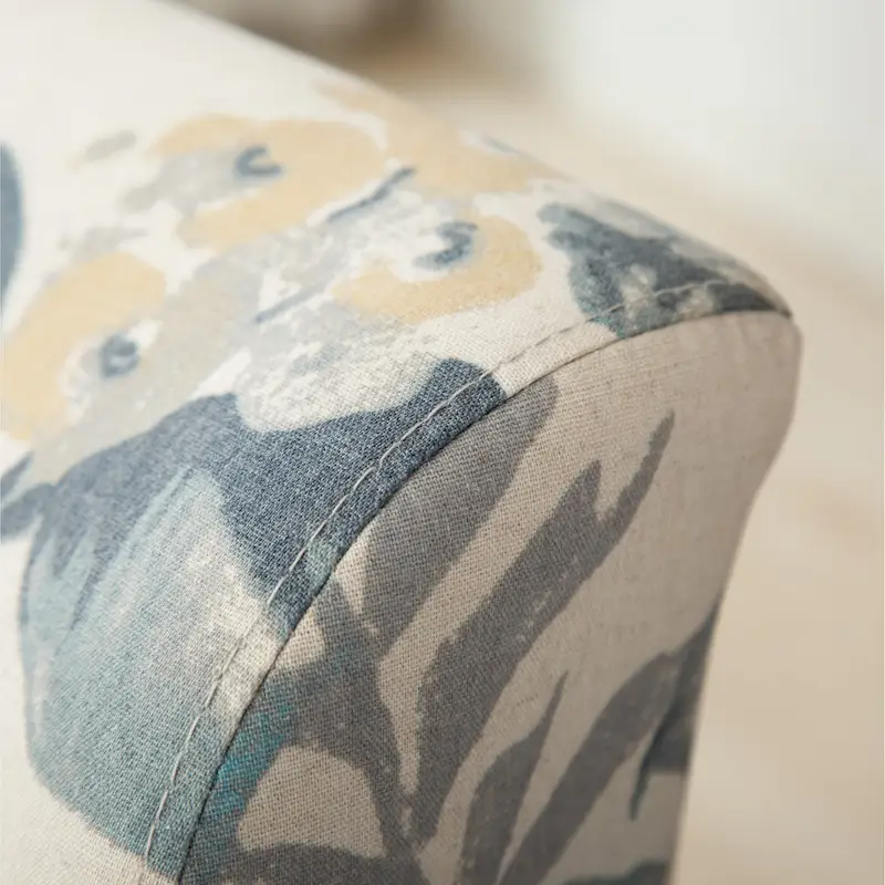 Blue Leaves 29.13  Upholstered Accent Chair