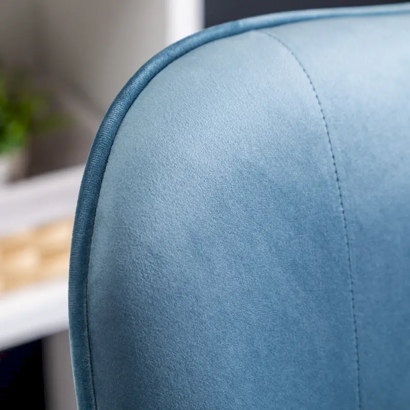 Blue 30 Polyester Button Tufted Accent Chair