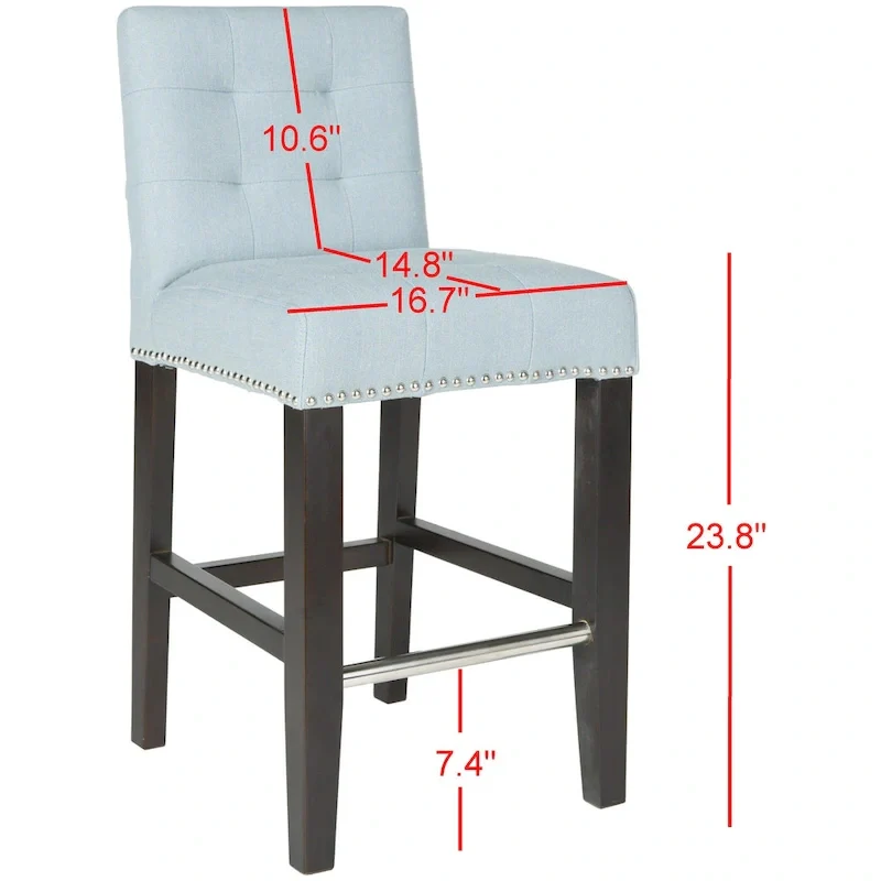 SAFAVIEH Lashunda 24-inch Counter Stool - 16.7  W x 20.1  L x 34.4  H - 17Wx20Dx34H