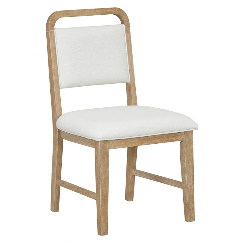 5 Piece Dining Table and Chair Set, Wooden Kitchen Dining Table Set with Round Dining Table and 4 Upholstered Chairs