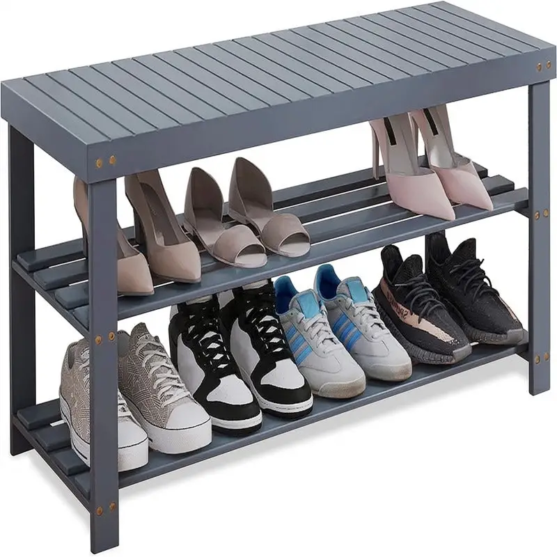 Bamboo Shoe Rack Bench
