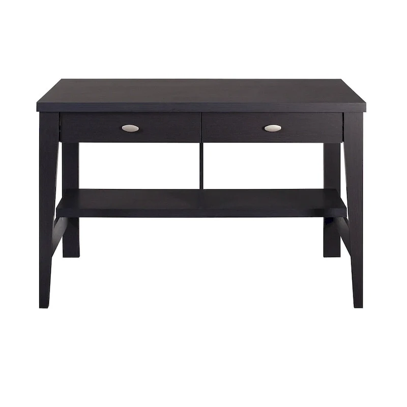 Folio 2-Drawer Small Desk with Shelves