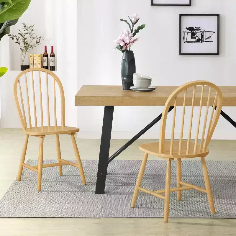 Christopher Knight Home Jafet Farmhouse High Back Spindle Dining Armless Chairs (Set of 2)